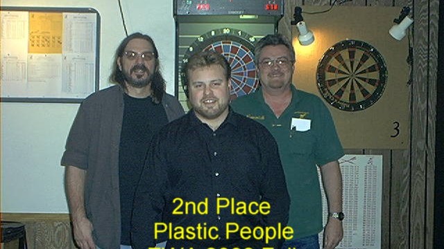 MFDA dart league photo, 2002 Fall — 2nd place