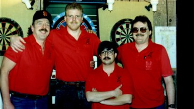 MFDA dart league photo, 1991 Fall — 1st place